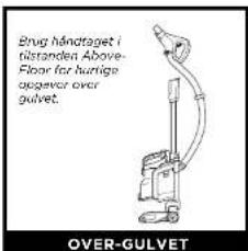 Drug håndotaget i tistanden Above- Floor for hurtige opgover over gulvet. OVER-GULVET