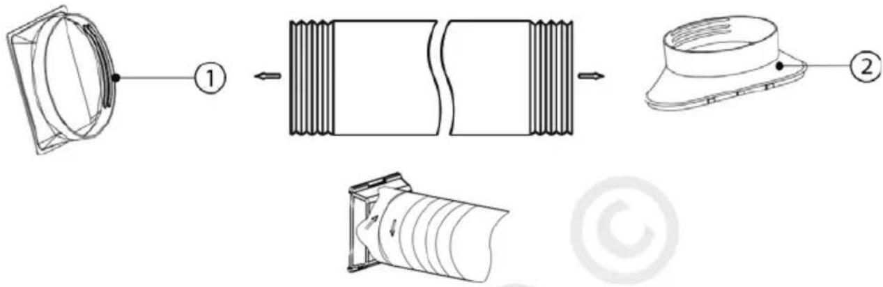 UNOLD Arctic 7K 86220 - MONTAGE DU FLEXIBLE DE SORTIE D'AIR - 2