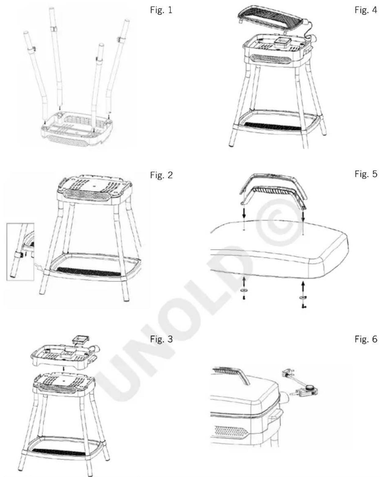 UNOLD Power Grill 58580 - ASSEMBLY AND FIRST USE - 1