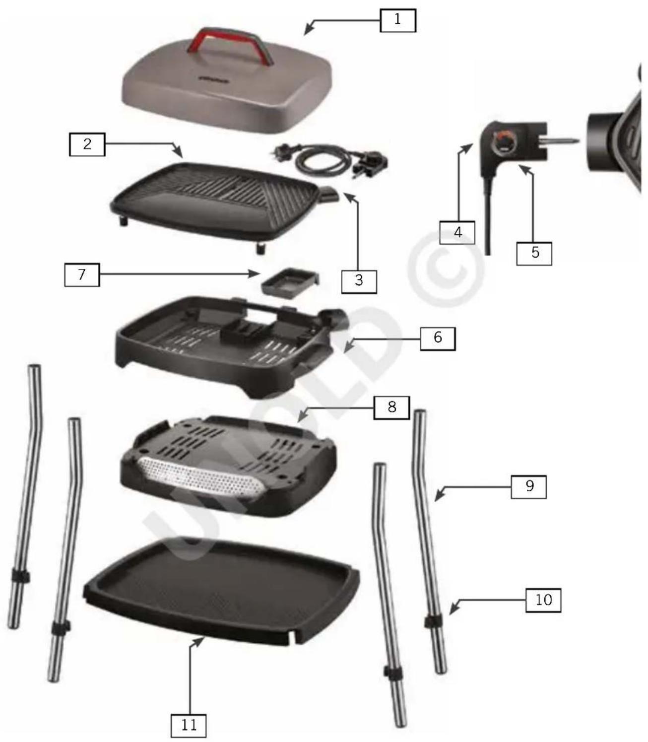 UNOLD Power Grill 58580 - EINZELTEILE - 1