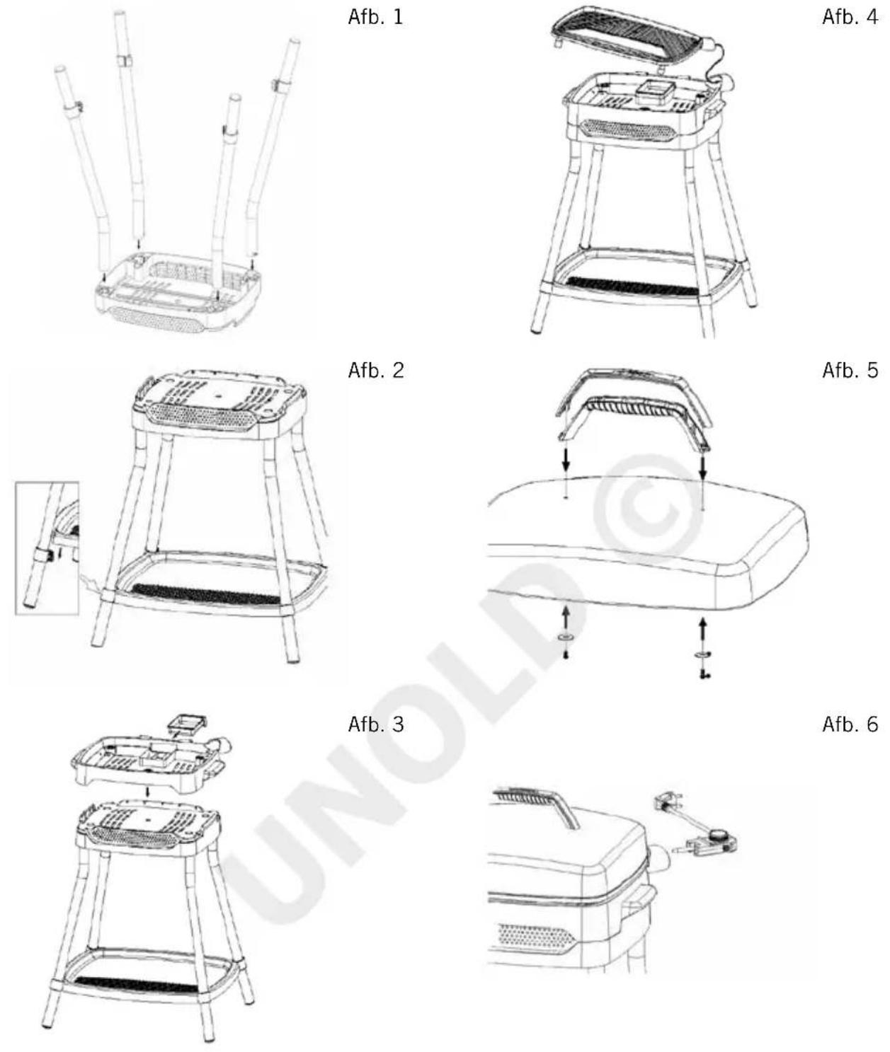 UNOLD Power Grill 58580 - MONTAGE EN INGEBRUIKNAME - 1