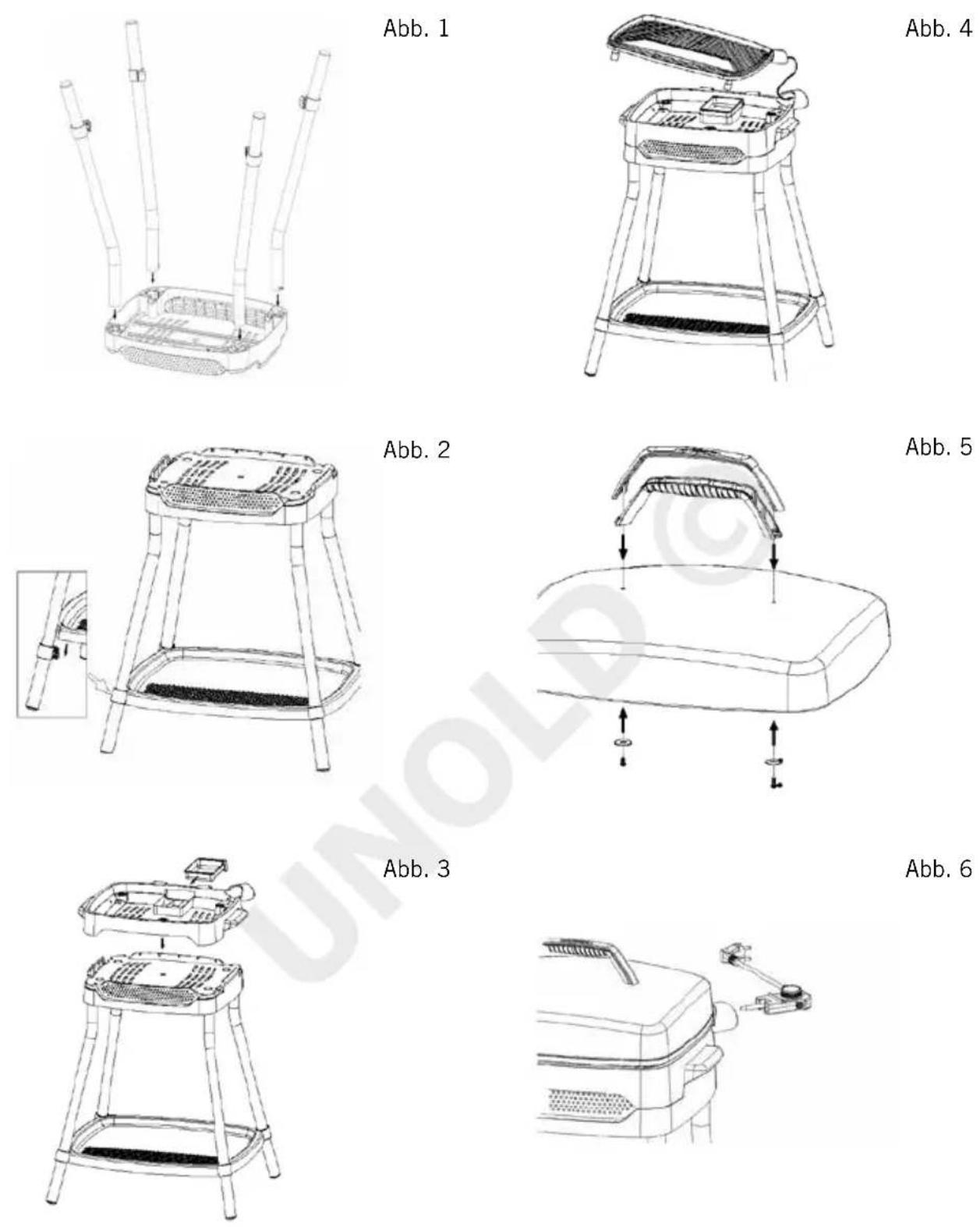 UNOLD Power Grill 58580 - MONTAGE UND INBETRIEBNAHME - 1