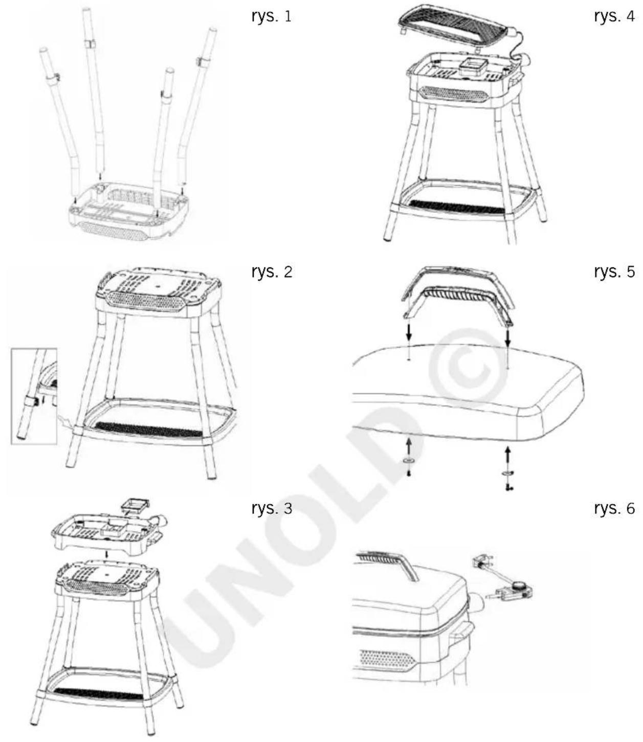 UNOLD Power Grill 58580 - MONTAŻ I URUCHOMIENIE - 1