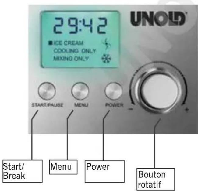 UNOLD Nobile 48876 - DESCRIPTION DES TOUCHES - 1