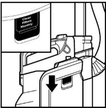 SHARK ICZ300EUT - NETTOYAGE DU FILTRE À L'AVANT DU MOTEUR (UNE FOIS PAR MOIS) - 1
