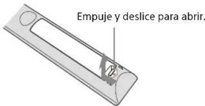 SONY VPLXW7000 - Introducción de las pilas en el mando a distancia - 1