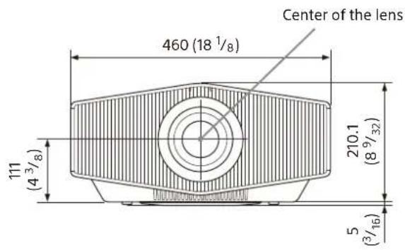 SONY VPLXW7000 - Dimensions - 1