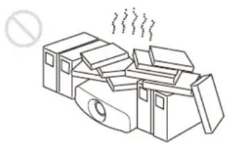 SONY VPLXW7000 - Posizioni con ventilazione insufficiente - 1