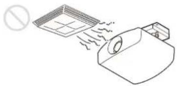 SONY VPLXW7000 - Posizioni esposte a flusso diretto di aria fresca o calda proveniente da un condizionatore - 1