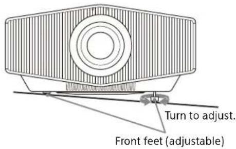 SONY VPLXW7000 - To adjust the tilt of the installation surface - 1