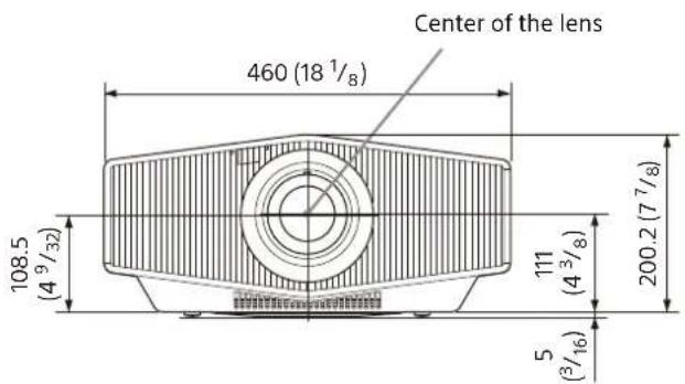 SONY VPLXW5000 - Dimensions - 1