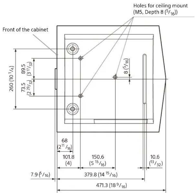 SONY VPLXW5000 - Dimensions - 2