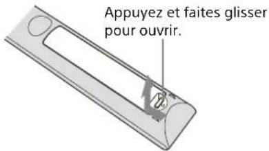 SONY VPLXW5000 - Insertion des piles dans la télécommande - 1