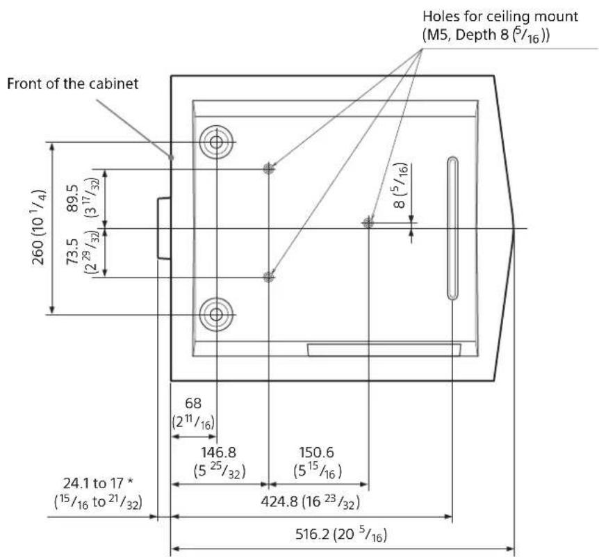 SONY VPLXW6000 - Dimensions - 2