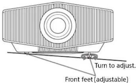 SONY VPLXW6000 - To adjust the tilt of the installation surface - 1