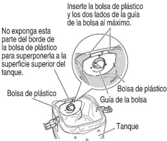 HiKOKI RP3608DA(L) - Colocación de la bolsa de plástico (se puede usar sin una bolsa de plástico) ADVERTENCIA - 2