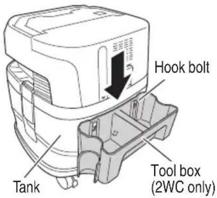 HiKOKI RP3608DA(L) - Fixation and release of the caster (Fig. 26) - 2