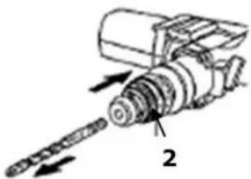 Zipper ZIBHA1500D - Bohrer oder Meißel entfernen - 1