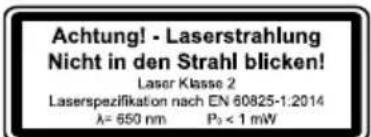 SCHEPPACH DP18Vario - Atença: Radiação laser Não olhar diretamente para o raio Classe laser 2 - 1