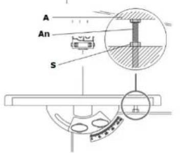 Zipper ZIBAS250 - Aligner la table de travail à angle droit avec le ruban de la scie - 2