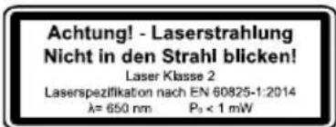 SCHEPPACH DP55 - Pozor: Laserové žiarenie Nepozerajte do lúča Trieda lasera 2 - 1
