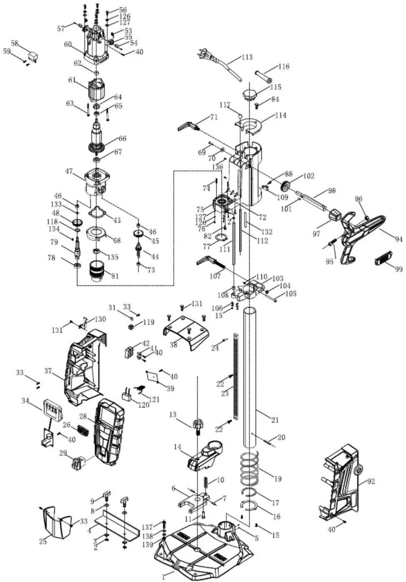 SCHEPPACH DP55 - Arıza giderme - 1