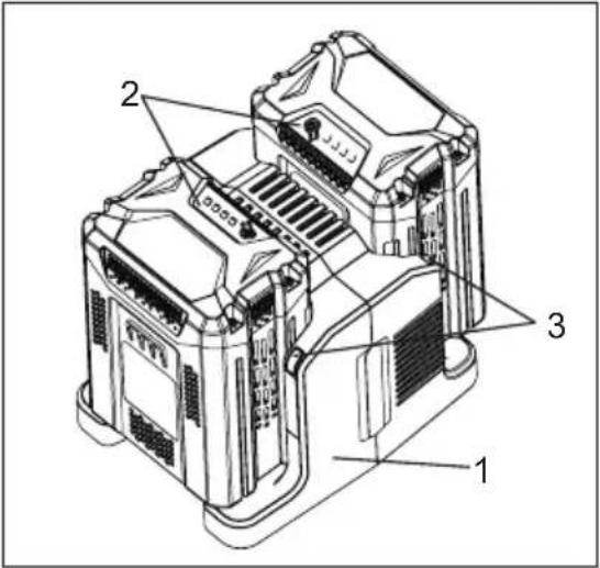 GREENWORKS G60B6 - PROCÉDURE DE CHARGE - 2