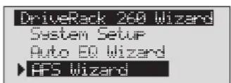 DBX DriveRack 260 - Fonction AFS - 1