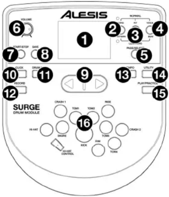 ALESIS Surge Mesh Kit - Panneau avant - 1