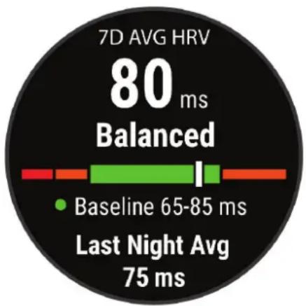 GARMIN Forerunner 255S - État de variabilité de la fréquence cardiaque - 1