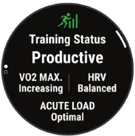 GARMIN Forerunner 255S - Statut d'entraînement - 1