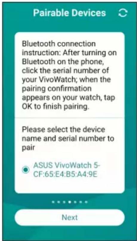 ASUS VivoWatch 5 HCB05 - Pairing for the first time - 3