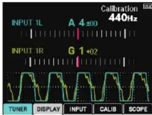 KORG NTS2 oscilloscope kit - Mode d'accordeur (TUNER) - 2
