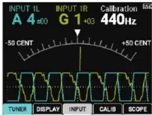 KORG NTS2 oscilloscope kit - Mode d'accordeur (TUNER) - 1