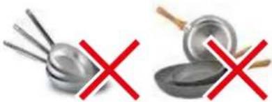 FALMEC Quantum Pro - Ollas no adecuadas para induccion: - 1