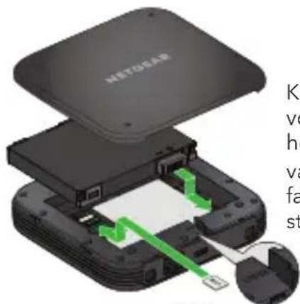 NETGEAR Nighthawk M6 MR6110 - De simkaart en de batterij plaatsen - 1