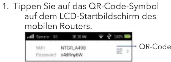 NETGEAR Nighthawk M6 MR6110 - QR-Code-Verbindung per Smartphone - 1