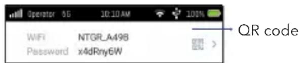 NETGEAR Nighthawk M6 MR6110 - QR code connect from a smartphone - 1