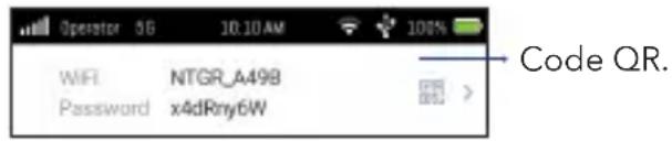 NETGEAR Nighthawk M6 MR6110 - Connexion par code QR à partir d'un smartphone - 1