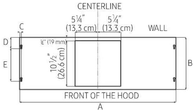 Dacor DHD30U990CMDA - Top installation diagram - 1