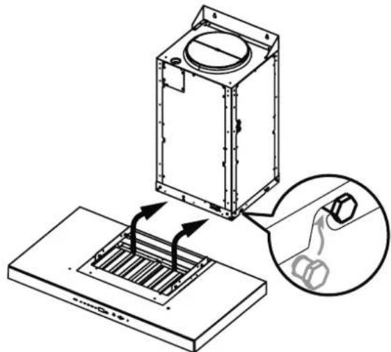 Dacor DHD30U990WMDA - Installing the double fan hood - 2