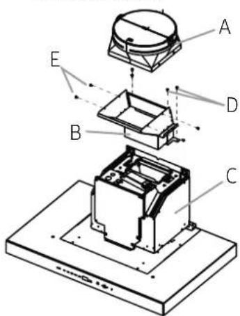 Dacor DHD30U990WMDA - Raccorder le système de ventilation à la hotte de cuisine - 1