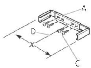 Dacor DHD30U990WMDA - Instalacion del soporte de la tapa de ventilacion - 1