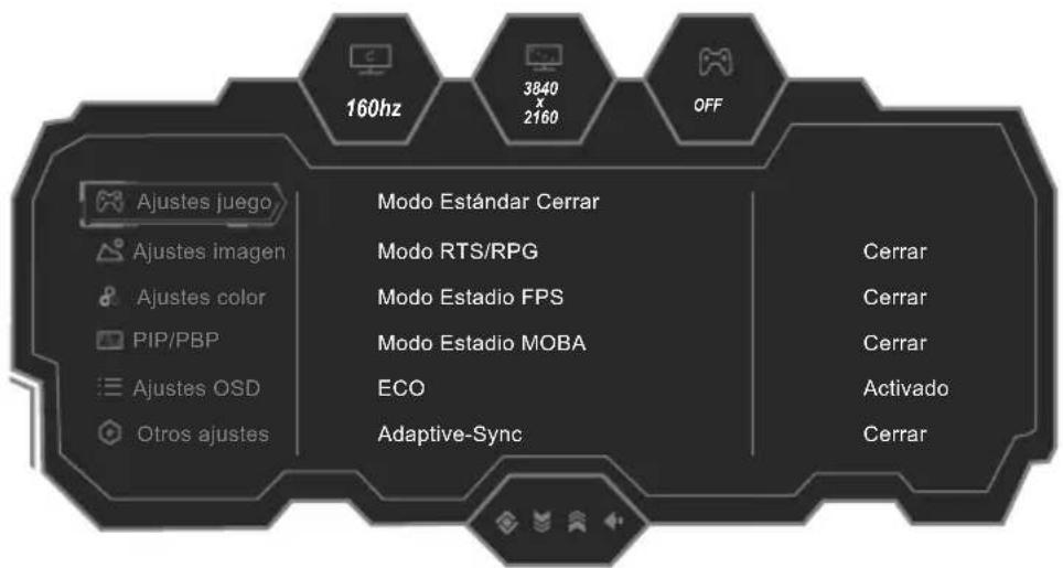 LC-Power M274KUHD144V2 - Descripción de los menús - 1