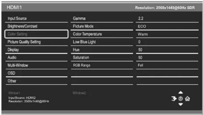 LC-Power M27QHD240CK - Réglage des couleurs - 1