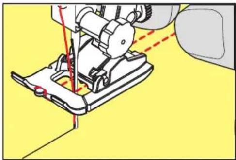 BERNINA 735 - Utiliser une ganse avec le pied traîneau pour boutonnière\_#3 - 2