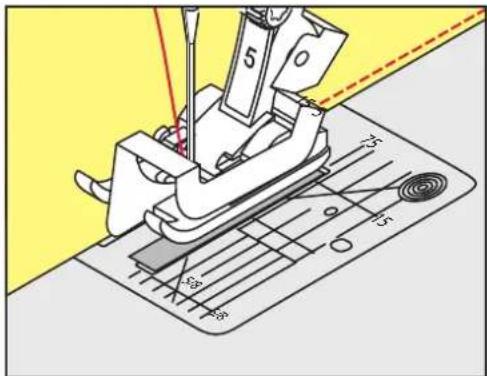 BERNINA 735 - Piquer serré des bords - 2