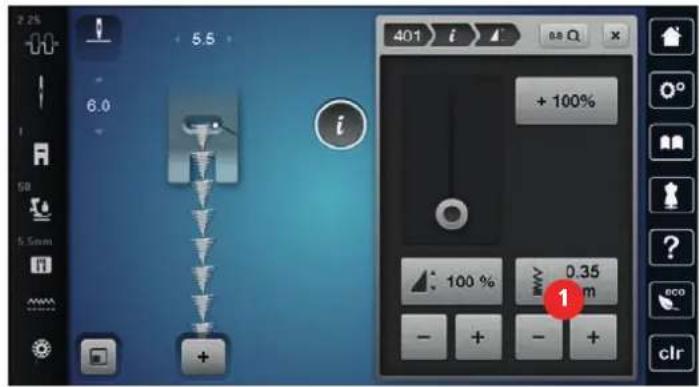 BERNINA 735 - Modifier la densité des points - 3