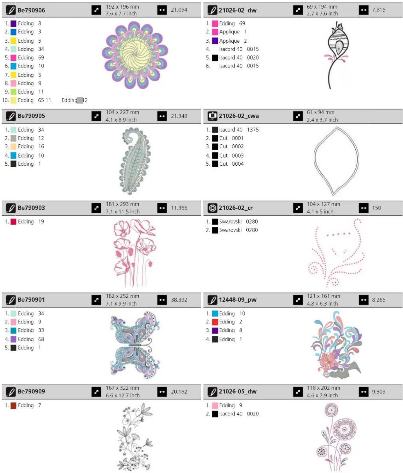 BERNINA 735 - Fleurs - 14