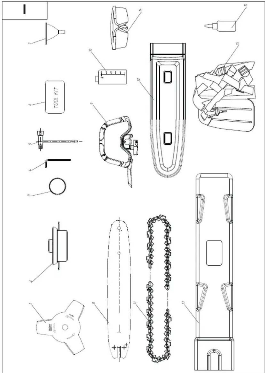 PARKSIDE PBK 4 B3 - Explosionszeichnung • Exploded Drawing Vue éclatée • Explosietekening • Nákresy explózii Rysunek samorozwijający • Výkres sestavení Plano de explosión • Eksplosionstegning Vista esplosa • Robbantott ábra - 1